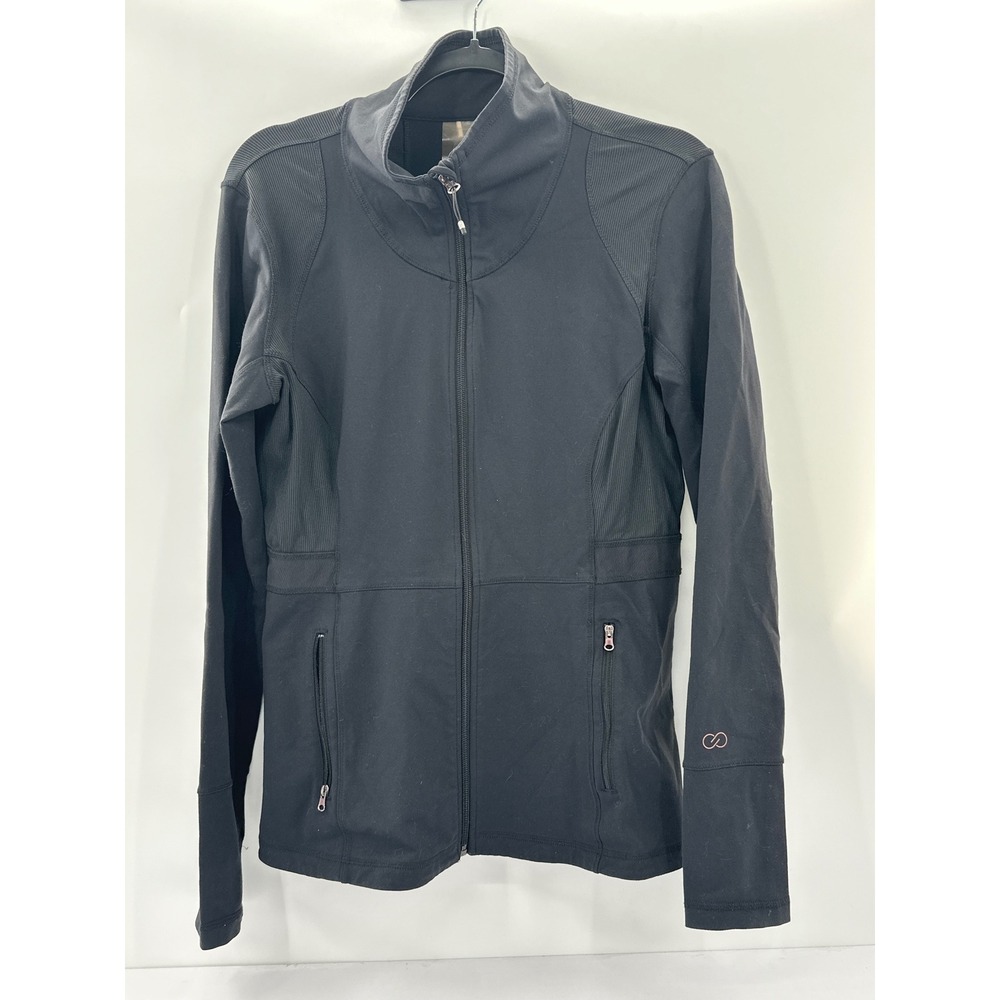 Calia Carrie Underwood Womens Black Full Zip Athletic Jacket Thumbholes Large